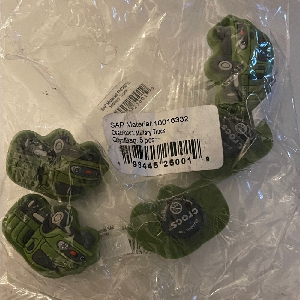Pack of 5 Croc Military Truck Jibitz